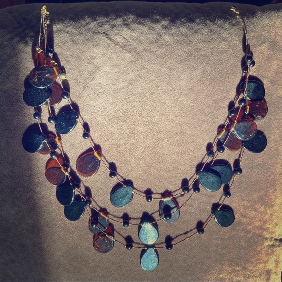 Jewelry - 3-strand amber fashion statement necklace (4/$20)